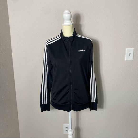 Adidas Essentials Warm-Up 3 Stripe Track Jacket Women's Size Large - Picture 9 of 15